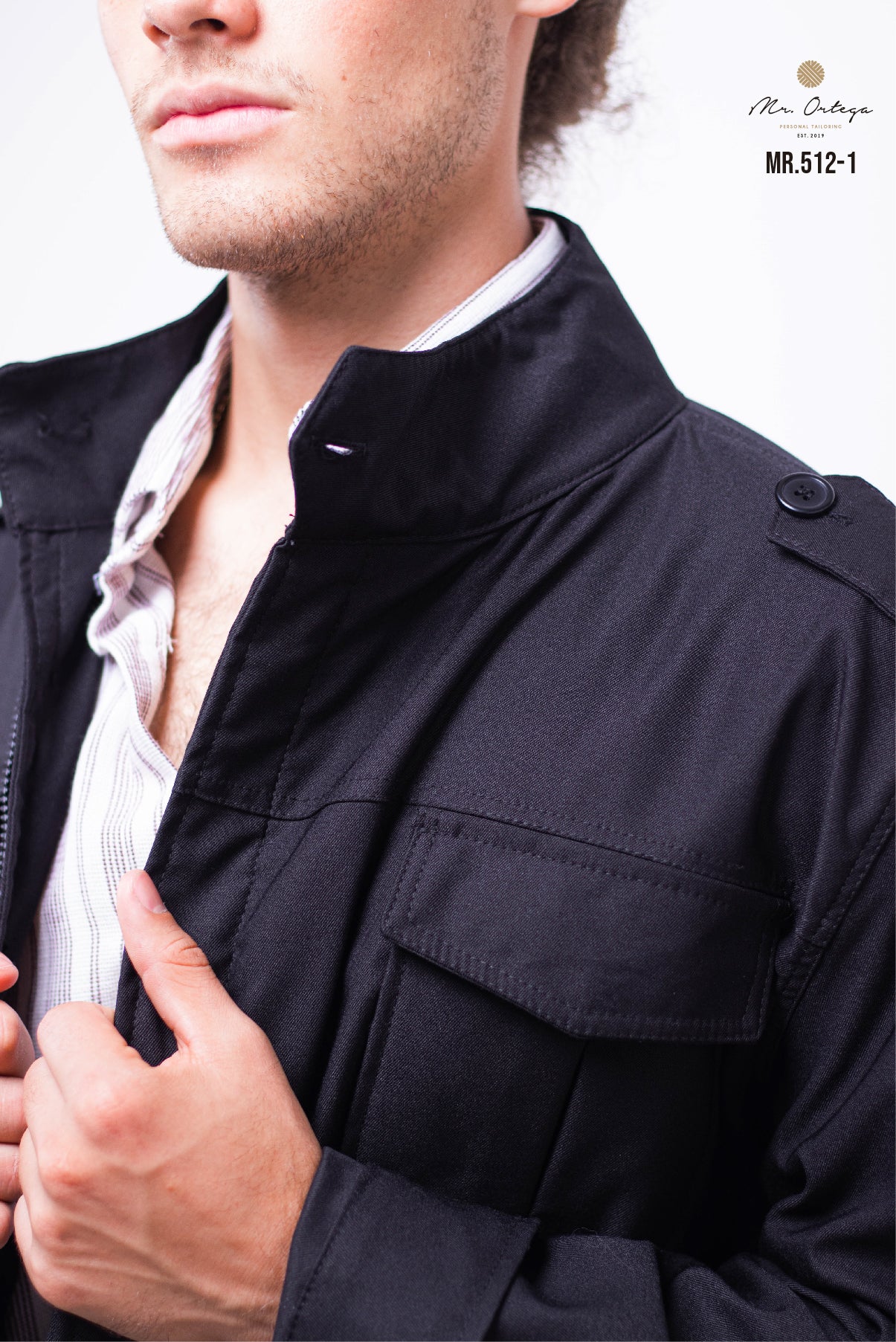 CHAMARRA GABARDINA NEGRO