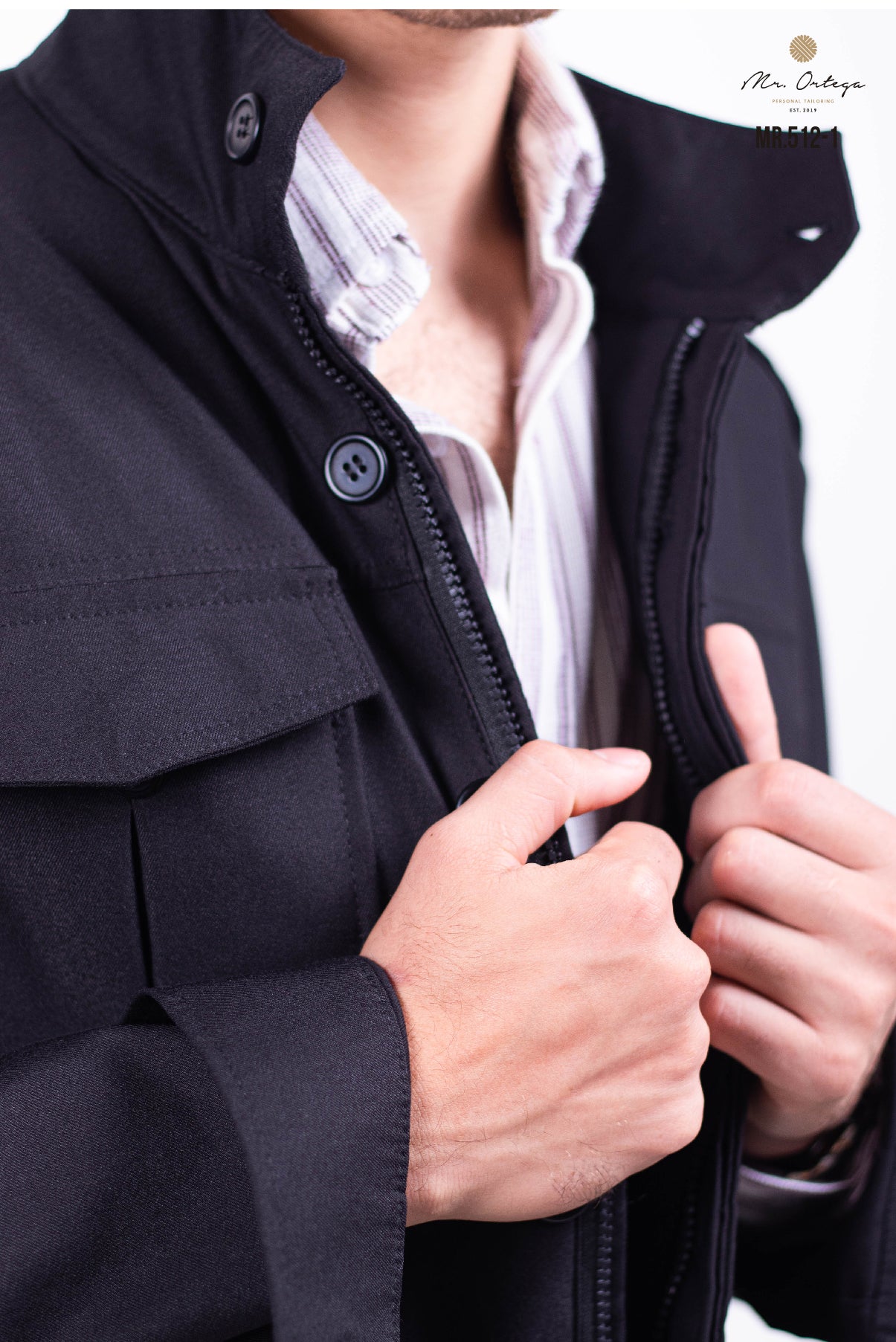 CHAMARRA GABARDINA NEGRO