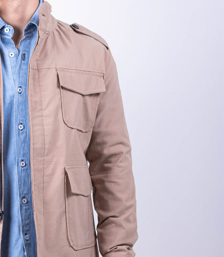 CHAMARRA GABARDINA BEIGE