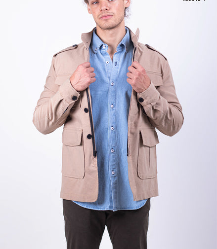 CHAMARRA GABARDINA BEIGE
