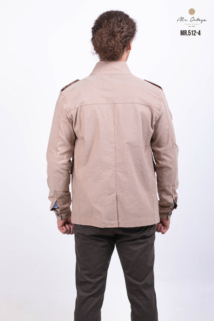 CHAMARRA GABARDINA BEIGE