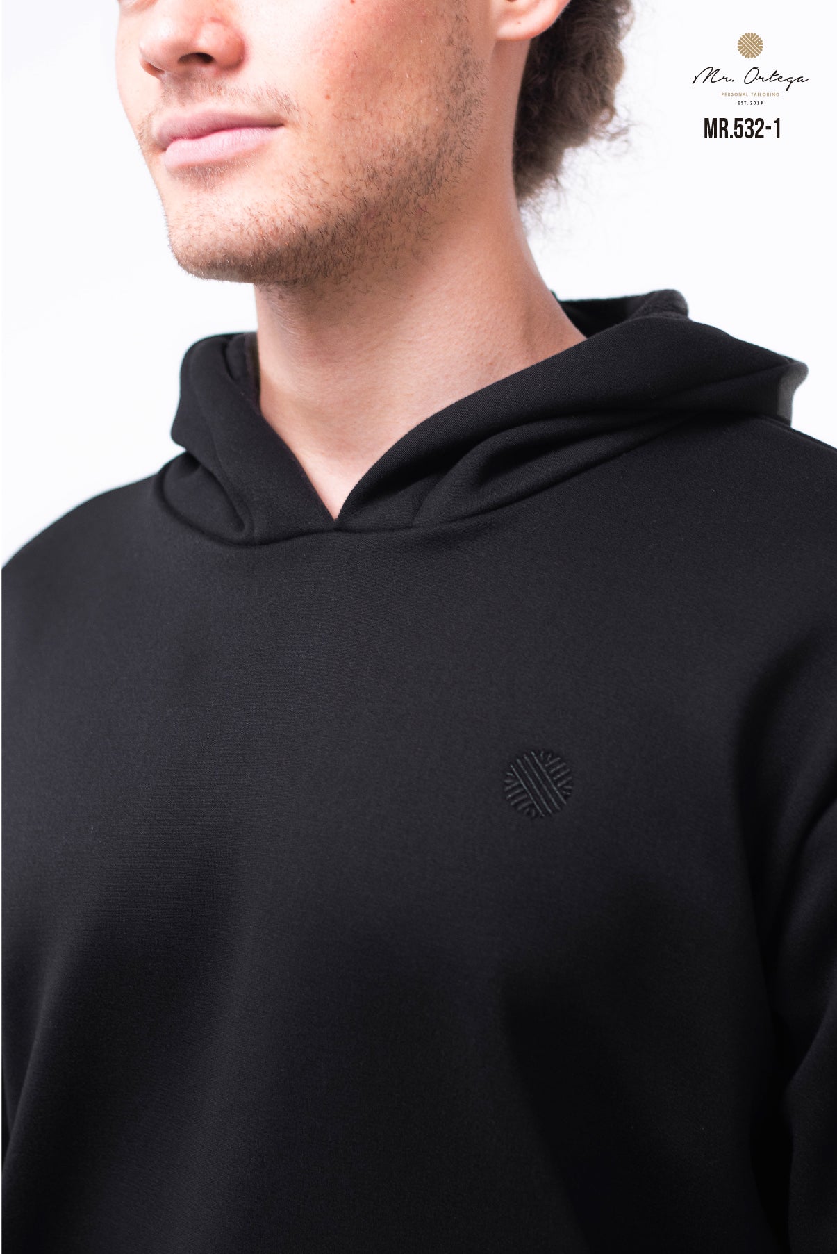SUDADERA ALGODÓN NEGRA MANGA LARGA