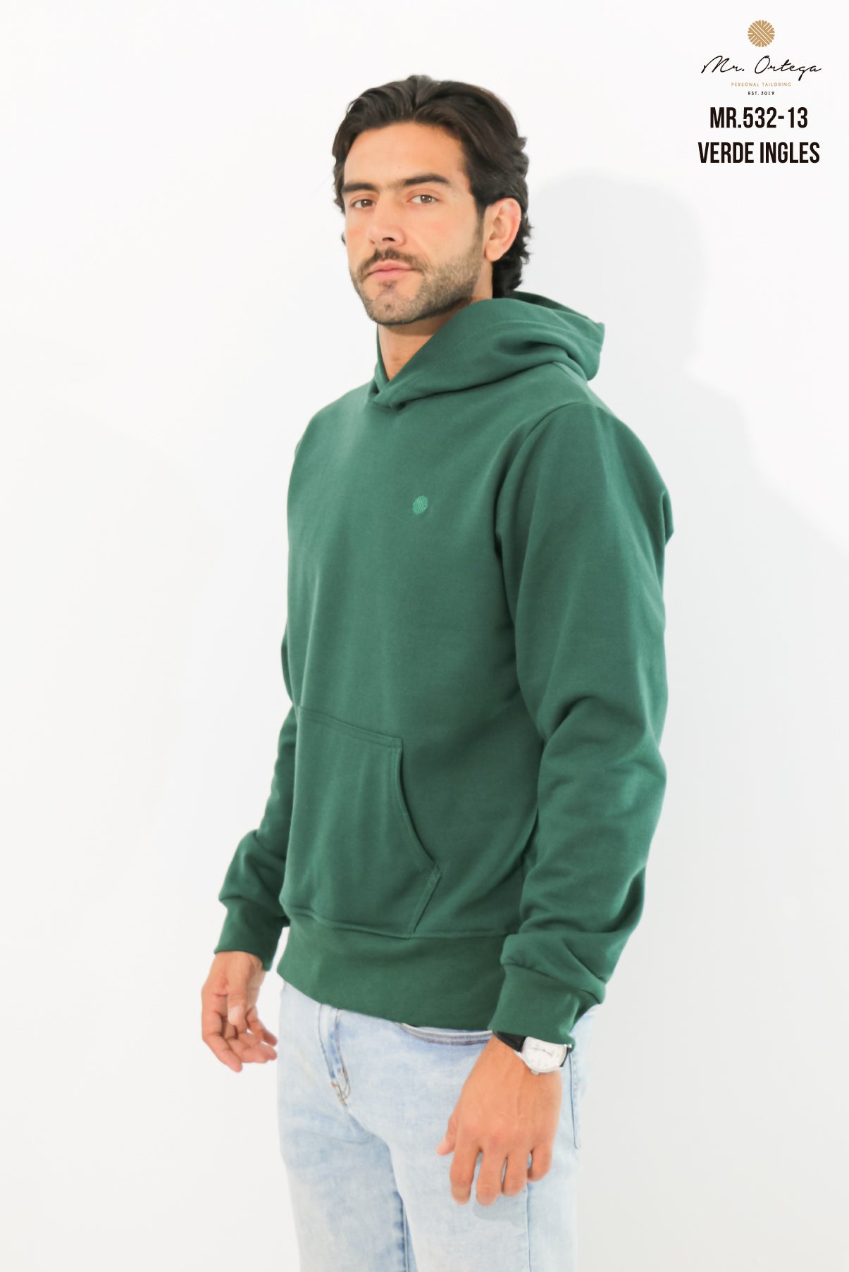 SUDADERA VERDE INGLES CON GORRO
