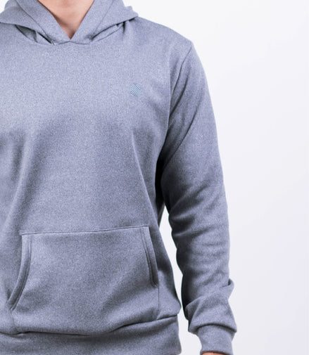 SUDADERA GRIS CON GORRO