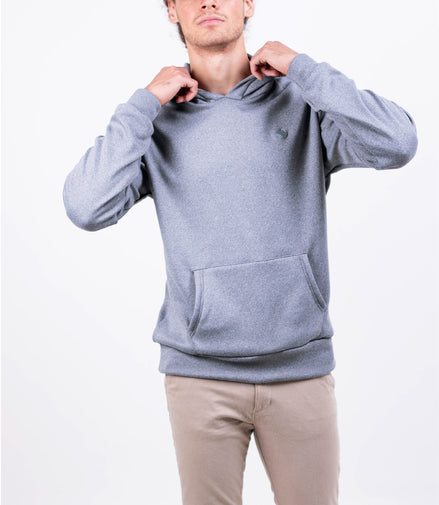 SUDADERA GRIS CON GORRO
