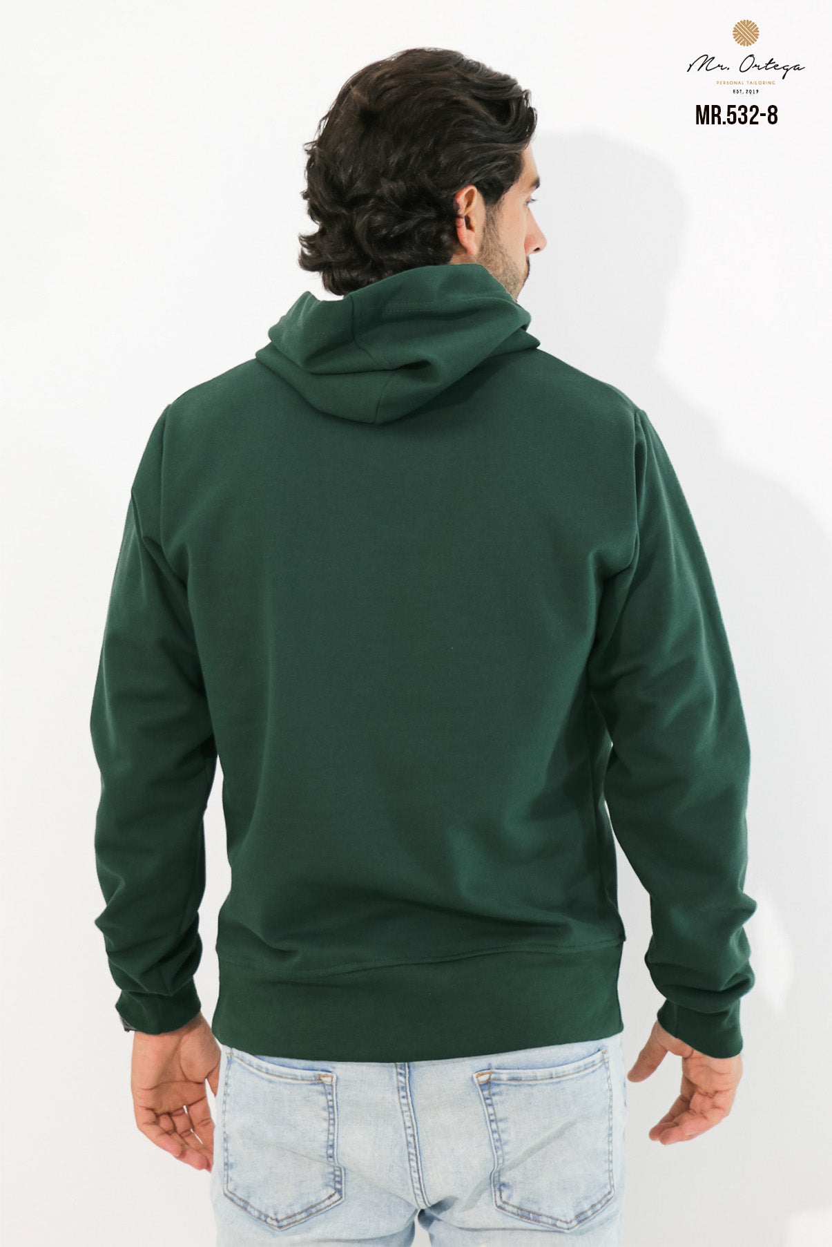 SUDADERA VERDE MUSGO CON GORRO