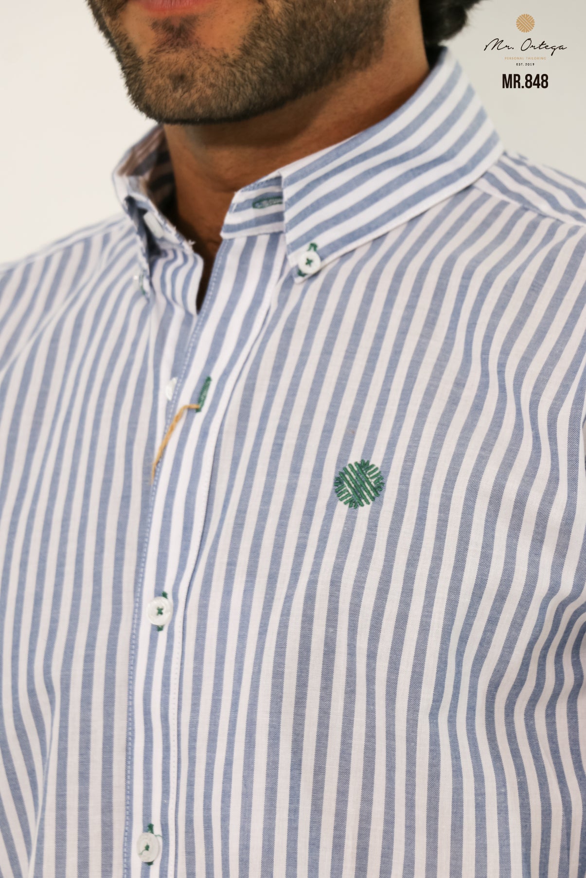 CAMISA RAYAS BLANCO Y AZUL