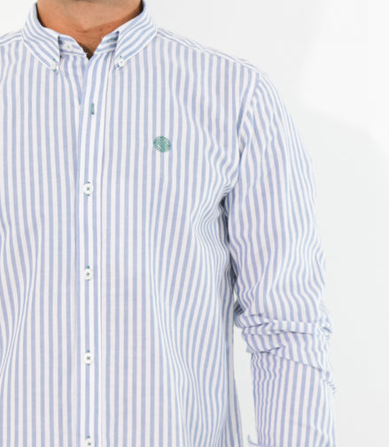 CAMISA RAYAS BLANCO Y AZUL