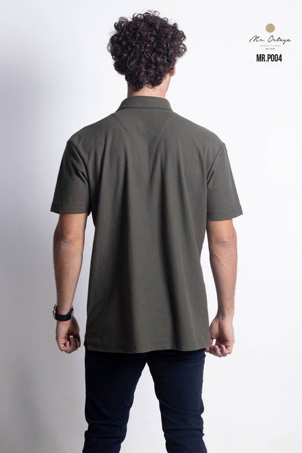 PLAYERA POLO VERDE MILITAR