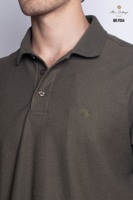 PLAYERA POLO VERDE MILITAR