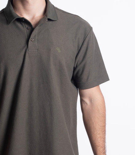 PLAYERA POLO VERDE MILITAR