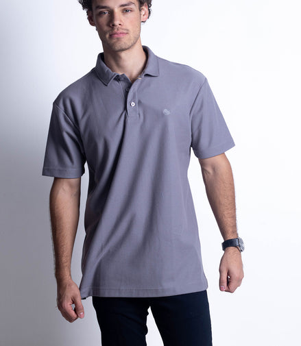 PLAYERA POLO GRIS
