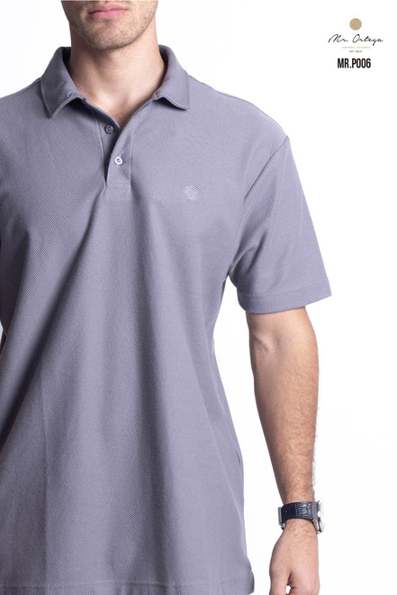 PLAYERA POLO GRIS