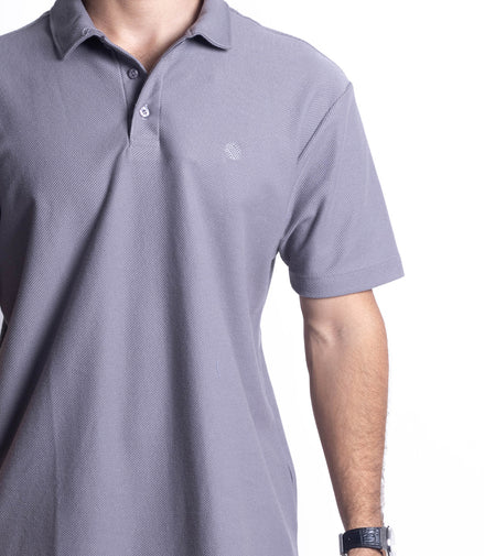 PLAYERA POLO GRIS
