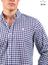 CAMISA CUADROS PEQUEÑOS MARINO / BLANCO