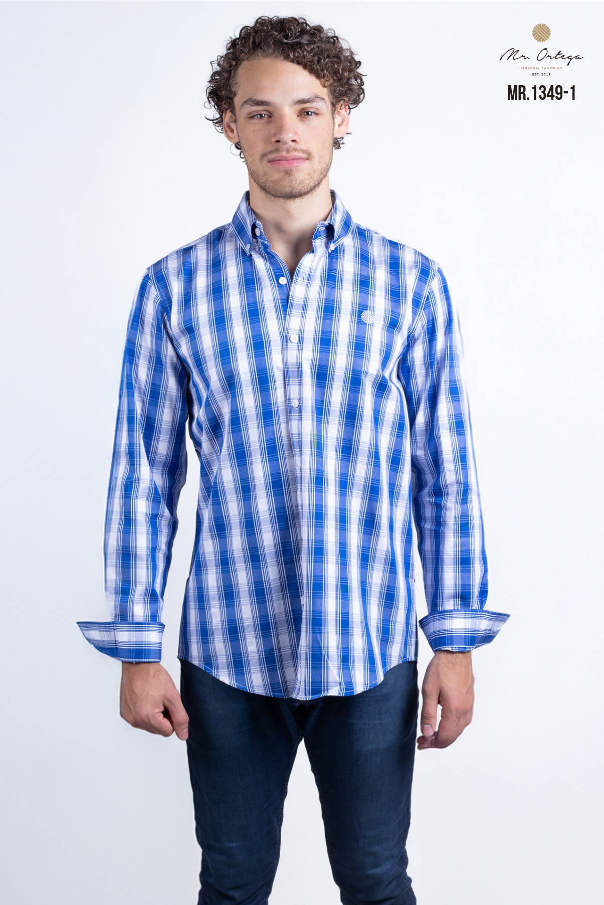CAMISA CUADROS AZUL Y BLANCO