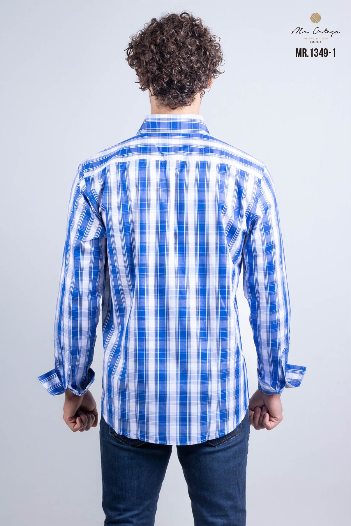 CAMISA CUADROS AZUL Y BLANCO