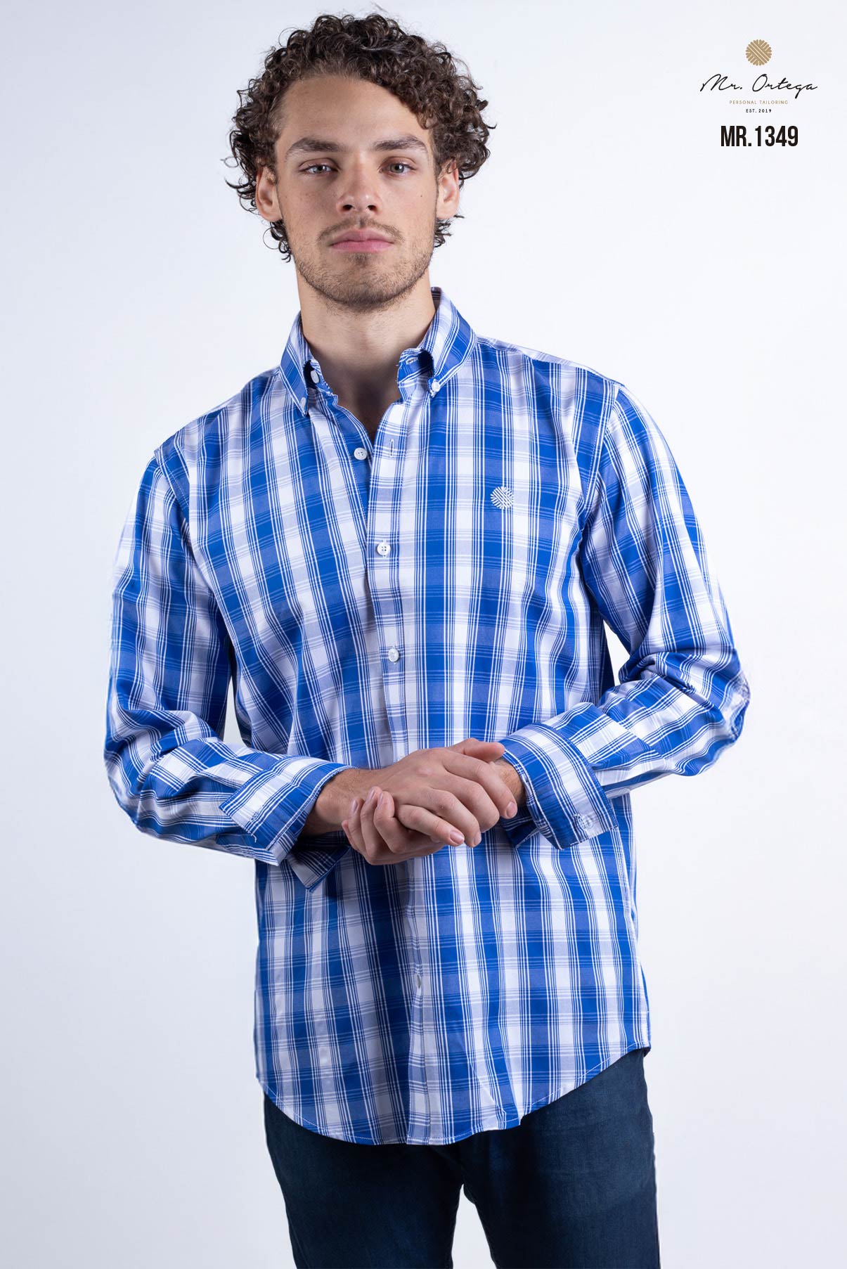 CAMISA CUADROS AZUL Y BLANCO