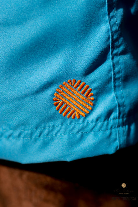 Traje De Baño Liso Azul Turquesa
