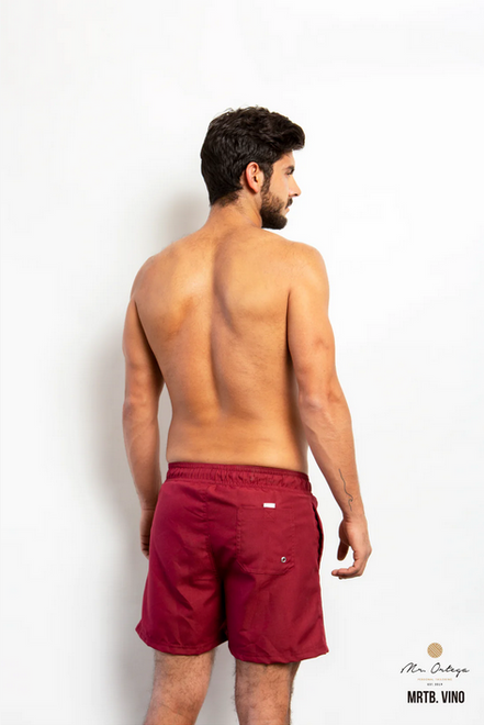 TRAJE DE BAÑO LISO VINO