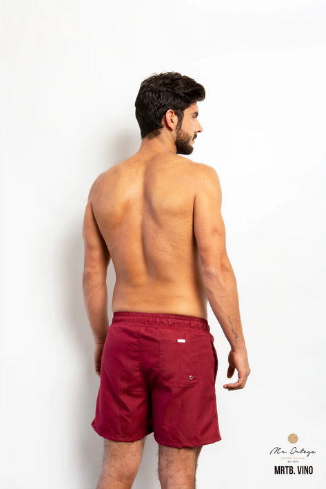 TRAJE DE BAÑO LISO VINO