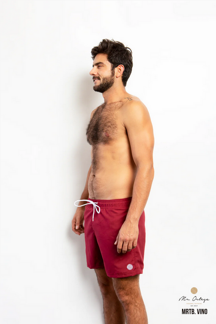 TRAJE DE BAÑO LISO VINO