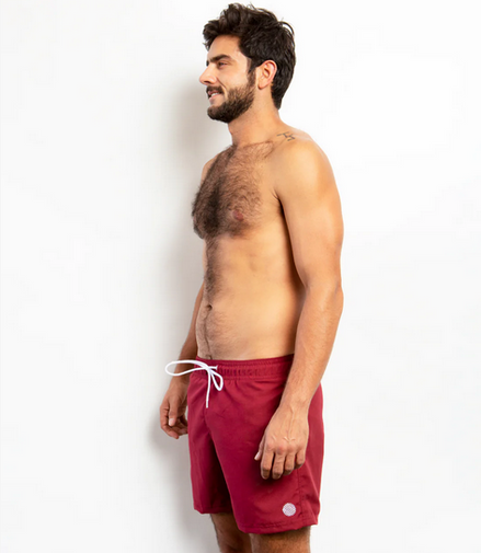 TRAJE DE BAÑO LISO VINO