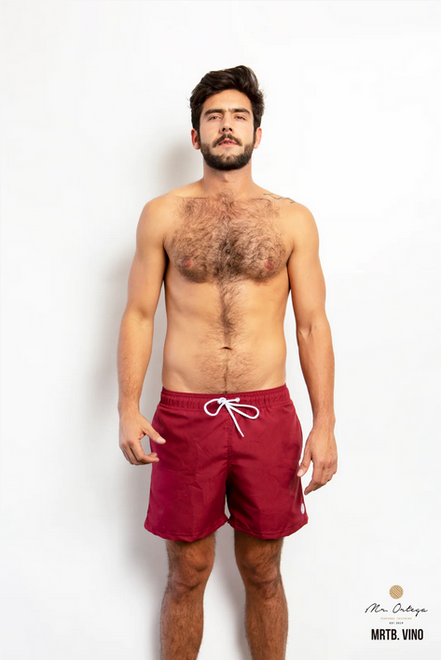 TRAJE DE BAÑO LISO VINO