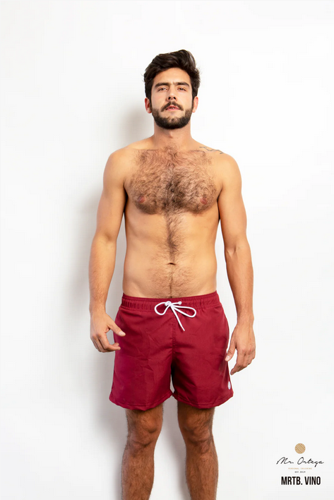 TRAJE DE BAÑO LISO VINO