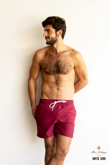 TRAJE DE BAÑO LISO VINO
