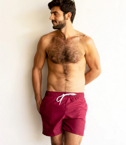 TRAJE DE BAÑO LISO VINO