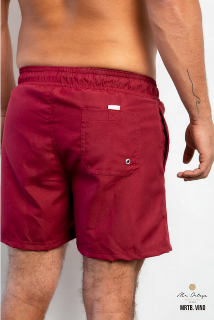 TRAJE DE BAÑO LISO VINO