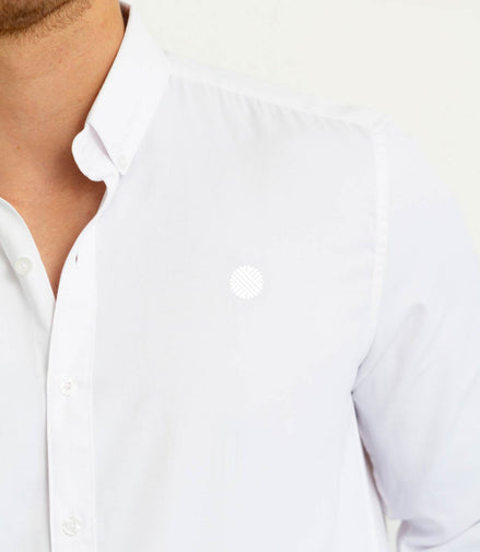 CAMISA BLANCA LISA MANGA LARGA