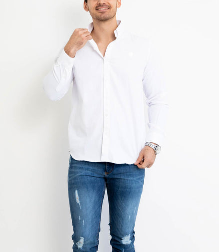 CAMISA BLANCA LISA MANGA LARGA