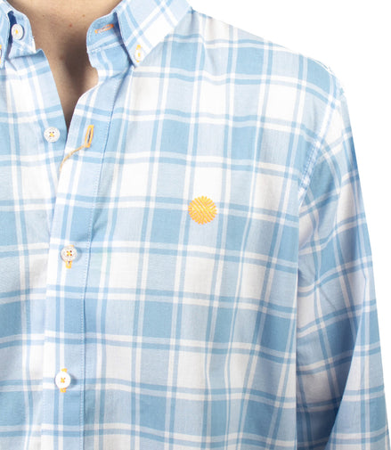 CAMISA CUADROS AZUL CLARO