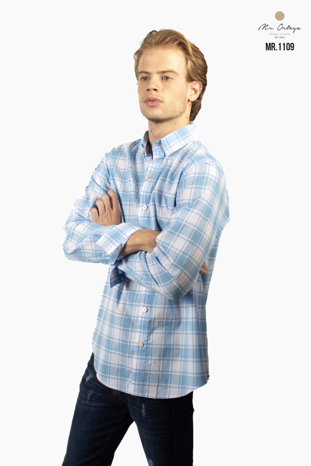 CAMISA CUADROS AZUL CLARO