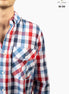 CAMISA CUADROS BLANCO / AZUL Y ROJO DOBLE BOLSA