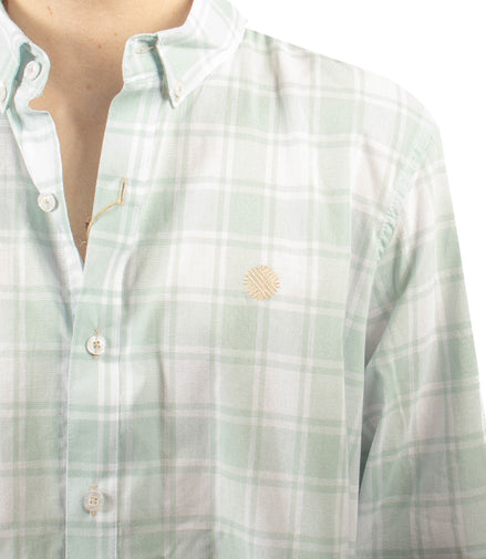 CAMISA CUADROS VERDE AGUA
