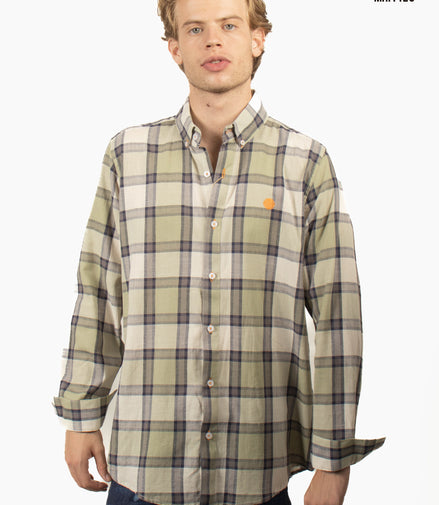 CAMISA CUADROS VERDE OLIVO