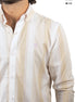 CAMISA RAYAS CAFÉ CLARO Y HUESO