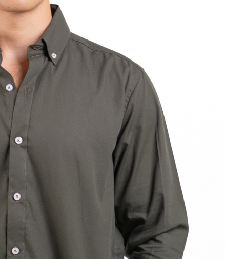 CAMISA LISA VERDE OLIVO