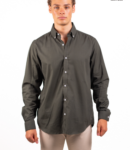 CAMISA LISA VERDE OLIVO