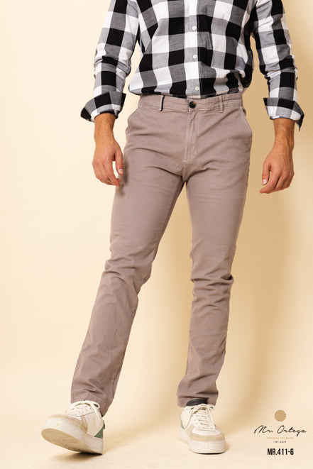PANTALÓN GABARDINA GRIS