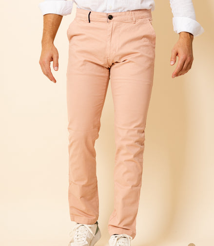 PANTALÓN GABARDINA ROSA CORTE REGULAR